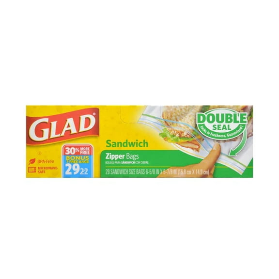 Glad Sandwich Zipper Bags, 29-ct. Bonus Boxes