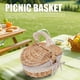 thumbnail image 3 of Gran 15.4 Canasta De Picnic De Picnic De Mimbre Cestas De Picnic Vacías Con Tapa, Cesta De Picnic Con Manijas Plegables Para Picnic, Cuerpo A Cuadros, Cuerpo Tejido Resistente, 3 of 7