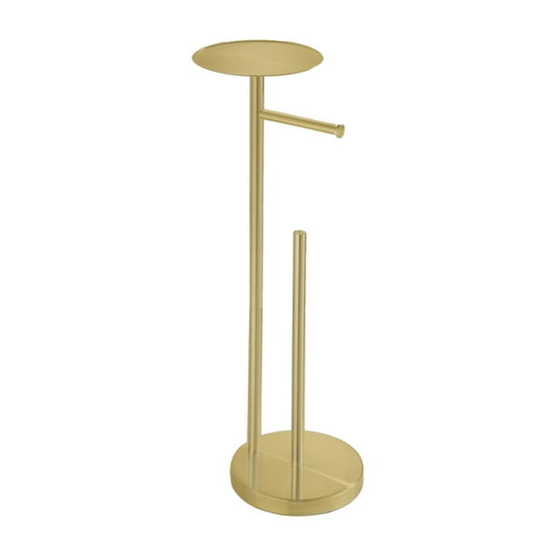 Soporte para papel higiénico, organizador para el suelo, toallero para baño Dorado
