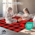 thumbnail image 4 of ODIKA 2'x3' Machine Washable Non-Slip Area Rug, Rustic Pine Checkered Yuletide Decorative Accent High Traffic Rug with Pad, Red, 651828, 4 of 8