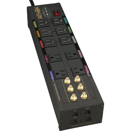 Isobar Audio - Tripp-lite 10-Outlet Isobar Home/Business Surge Suppressor, 3570 Joules