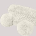 thumbnail image 3 of Eltusu Women Pompom Beanie Hat, Soft Warm Windproof Ears Flaps Winter Hat White Size M, 3 of 3