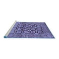 thumbnail image 2 of Ahgly Company Machine Washable Indoor Round Oriental Blue Industrial Area Rugs, 5' Round, 2 of 4