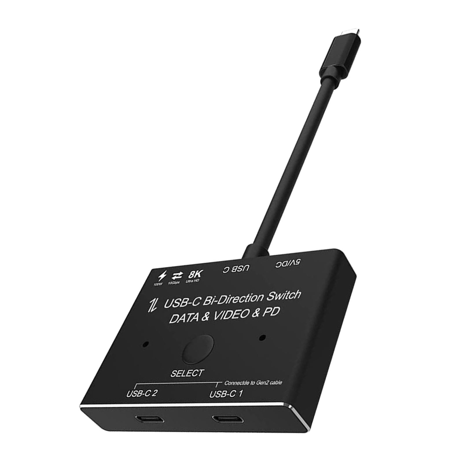USB C Switch Selector 2 in 1 Out 1 in 2 Outlet 100W Charging Supports 4K120Hz 8K60Hz USB USB C Switch Selector 2 in 1 Out 1 in 2 Outlet 100W Charging Supports 4K120Hz 8K60Hz USB