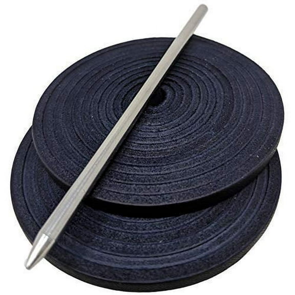 TOFL Baseball Glove Lace Repair Kit 2 Leather Laces Lacing Needle Navy Blue 72" x 3/16"