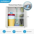 thumbnail image 3 of Superday 36" Metal Storage Cabinet, White Garage Storage Cabinet with Locking Doors and Adjustable Shelves, Steel Lockable Storage Cabinet, Tool Cabinet for Home Office, Garage, School, 3 of 7
