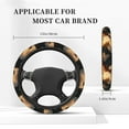 thumbnail image 3 of Salouo Castle Cool Fire Dragon Print Elastic Car Steering Wheel Cover - 15'' Non-Slip Car Wheel Cover Protector - Universal Car Accessory for Diverse Cars, 3 of 6