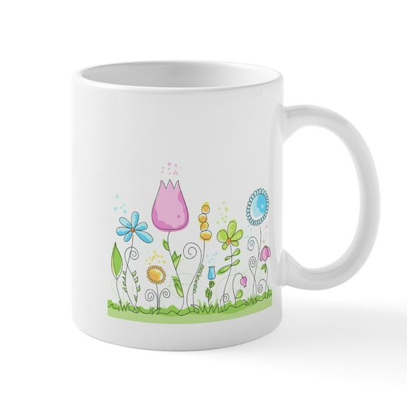 CafePress - Spring Flowers - 11 oz Ceramic Mug - Novelty Coffee Tea Cup