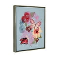 thumbnail image 4 of Stupell Industries Butterflies & Florals Botanical & Floral Painting Gray Floater Framed Art Print Wall Art, 17 x 21, 4 of 10