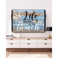 thumbnail image 3 of Outdoor TV Cover 40 to 43 Inch Weatherproof, Blue Coastal Nautical Waterproof TV Screen Protector for Outside Decor with Zipper and Pocket 40"L x 25"H , Life Is Better at The Beach Farmhouse, 3 of 7