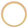 thumbnail image 5 of 1 ct Brilliant Round Cut Simulated Pink Diamond 18K White/Rose/Yellow Gold Stackable Band SZ 4.5, 5 of 6