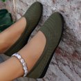 thumbnail image 6 of Women Casual Shoes Knitted Trainers Ballet Shoes Flat Footwear Non Slip Breathable Style For Women Everyday Casual Wear ,Us Size:8.5, 6 of 9