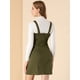 thumbnail image 5 of Vestido de mezclilla de tirantes ajustables Allegra K verde Ejército M, 5 of 6