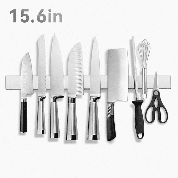 Magnetic Knife Holder for Wall, 15.6in Stainless Steel Knife Magnetic Strip, for Kitchen Organization, Multipurpose Tool Rack