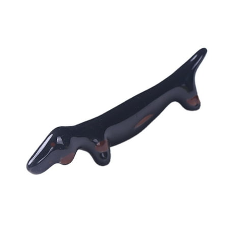 

Dog Ceramic Chopstick Holder Chopsticks Rest Dinner Chopstick Stand For Home Restaurant Table Decoration Animal Furnishing Articles-black-9x2cm