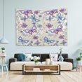 thumbnail image 5 of Beautiful Butterfly Flower Heart Tapestry Wall Hanging Tapestries Happy Colorful Hippie Psychedelic Art Polyester Carpet Wall Decorative for Living Room Bedroom 60x51inch, 5 of 7
