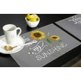 thumbnail image 5 of Store Grey Sunflowers Placemats Set of 4,Cotton Linen Heat Resistant Table Mats Washable You are My Sunshine Bees Gray Placemat for Holiday Banquet Party Dining Kitchen Table Decor, 5 of 6