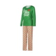 thumbnail image 2 of ITFABS Christmas Family Pajamas Set, Letter Print Tops+Lattice Pants/Romper, 2 of 9
