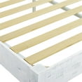 thumbnail image 2 of Open Box MUSEHOMEINC Pine Wood 12 Slat Platform Rustic Bed Frame, Whitewashed, 2 of 10