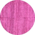 thumbnail image 1 of Ahgly Company Indoor Round Abstract Pink Modern Area Rugs, 6' Round, 1 of 4