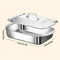 thumbnail image 2 of Bandeja for asar pescado de acero inoxidable con tapa, bandeja rectangular for catering, plato for asar profundo, 2 of 8