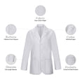 thumbnail image 4 of Panda Uniform by HeedFit Men's 31" Lab Coat Custom Fit, 9XL, White, 4 of 6