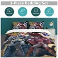 thumbnail image 2 of Duvet Cover Bedding Set Cartoon Print Soft Quilt Cover 3 Pieces, 1 Comforter Cover & 2 Pillowcases for Kids Teens Boys Girls Room Decor 102"x90", 2 of 8