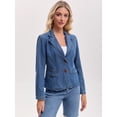 DARING DIVA Women's Notched Lapel Long Sleeve Button Fitted Blazer L ...