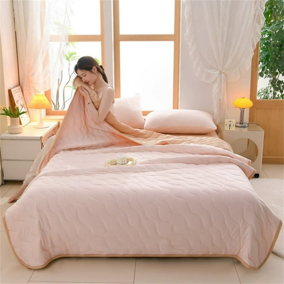 Comforter Grey Blanket Queen Size Duvet for Hot Sleeper Breathable Summer Quilt Lightweight Soft Q Max>0.4 Arc Chill Cool Comforter