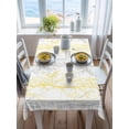 thumbnail image 3 of Yellow Gray Rectangle Tablecloth, Pastoral Botanical Branch Aesthetics Waterproof & StainResistant Tablecloth, Washable Oil-proof Table Cover for Dining/Party/Wedding/Camping/Buffet 52x70 In, 3 of 9