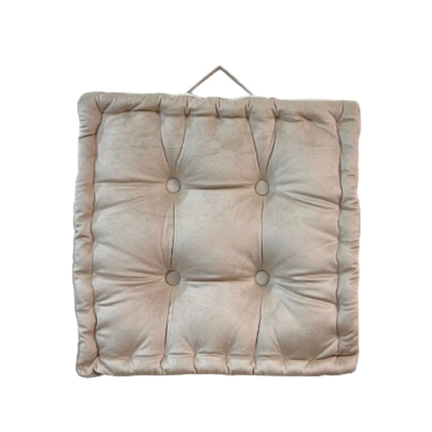 Ounissouiy Almohada de piso cómoda y de apoyo de poliéster para una almohada de cojín de tatami que se sienta relajada Conjuntos de muebles de dormitorio Blanco crema 42*42 cm (espesor 10 cm)
