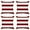 Stripe Wine Red White, variant on TAOSON Pack of 4,Dark Grey White Striped Waterproof Pillow Covers Outdoor Decorative Throw Pillowcases for Home Garden Patio Couch & Balcony, 18 X 18 Inches