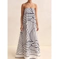 thumbnail image 3 of Women's Smocked Printed Tube Maxi Dress fabric 100% Polyester Comfortable Lightweight Everyday Wear for Summer, 3 of 27