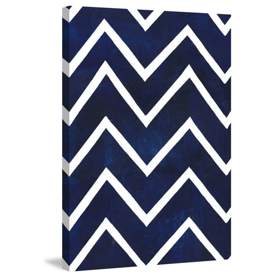 Marmont Hill "Indigo Pattern VI" Painting Print on Wrapped Canvas