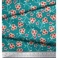 thumbnail image 2 of Soimoi Rayon Fabric Leaves & Plumeria Floral Fabric Prints by Yard 42 Inch Wide, 2 of 3