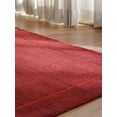 thumbnail image 5 of Rugsotic Carpets Hand Knotted Wool Area Rugs - 8'X11', Rectangle, Red, Contemporary Modern Design, High Pile Thick Handmade Anti Skid Area Rugs For Living Room, Bed Room (T00102), 5 of 6