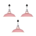 thumbnail image 1 of FSLiving H-Type Track Lighting E26 Base Industrial Adjustable Angle Lamp Pink Metal Shade with Chrome Socket Track Light Fixture for Slope Ceiling Gimbal,Bulb and Track Not Included - 3 Lights, 1 of 6