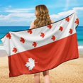 thumbnail image 4 of Garronmavis Canada Maple Leaf Car Seat Towel Cover 1 PC Sweat Resistant for Post Workout Easy 1 Minute Installation Includes Storage Bag Fits Cars SUVs Trucks Sedan Van, 4 of 9