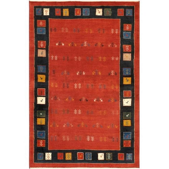 Pasargad Home Tribal Collection Hand-Knotted Wool Area Rug  3' 11" X 5' 11"