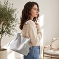 thumbnail image 6 of Leodye 1PCS Large Capacity Star Pattern Cloth Shoulder Bag, Casual Multipurpose Handbag for Daily Shopping and Travel -11.81x3.94x11.02in, 6 of 6