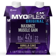 Eas Myoplex Original Shake, 42 Grams of Protein, French Vanilla, 16 Oz, 4 Ct