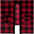thumbnail image 2 of Throw Tranquility Red Black Plaid, 2 of 2