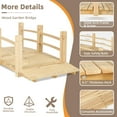 thumbnail image 2 of Wooden Garden Bridge Classic Wooden Arch Footbridge with Safety Railings, 530 lbs Capacity, Decorative Pond Bridge Landscaping for Outdoor Garden Yard Backyard Creek Farm, Natural, 2 of 8
