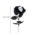 thumbnail image 3 of Halloween Artificial Rose Flower with Skull Head, Fake Silk Rose Bouquet, Red or Black Roses with Mini Skull, 3 of 7