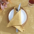thumbnail image 4 of Elrene Home Fashions Elegant Woven Leaves Jacquard Damask Napkin, Set of 8, Gold, 17" x 17", 4 of 5