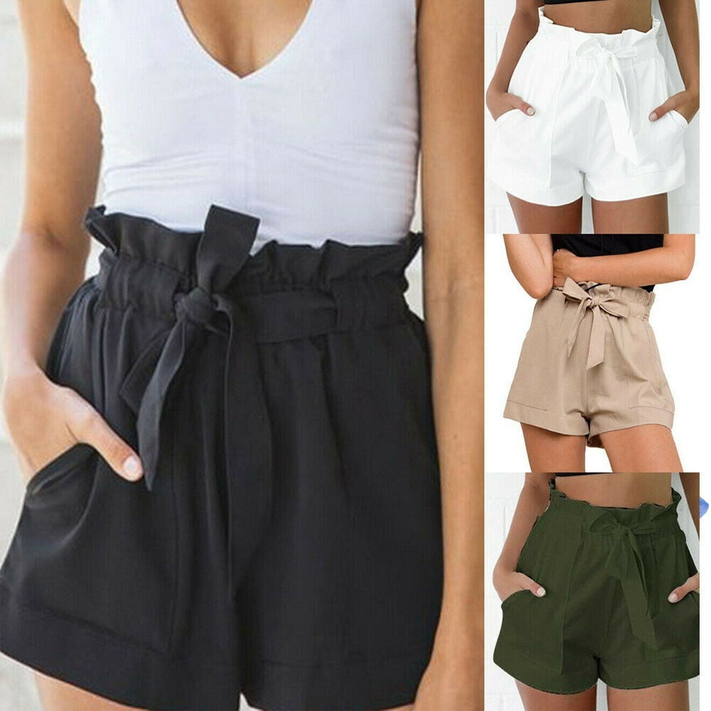 high waisted shorts with belt