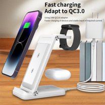 AZXY Wireless Charging Station,Charger Station,Charging Stand,Charging Stations for Multiple Devices at Once,Desk Magnetic Fast 3 in 1 Charger Compatible for Watch Phone Apple Android Iphone Samsung