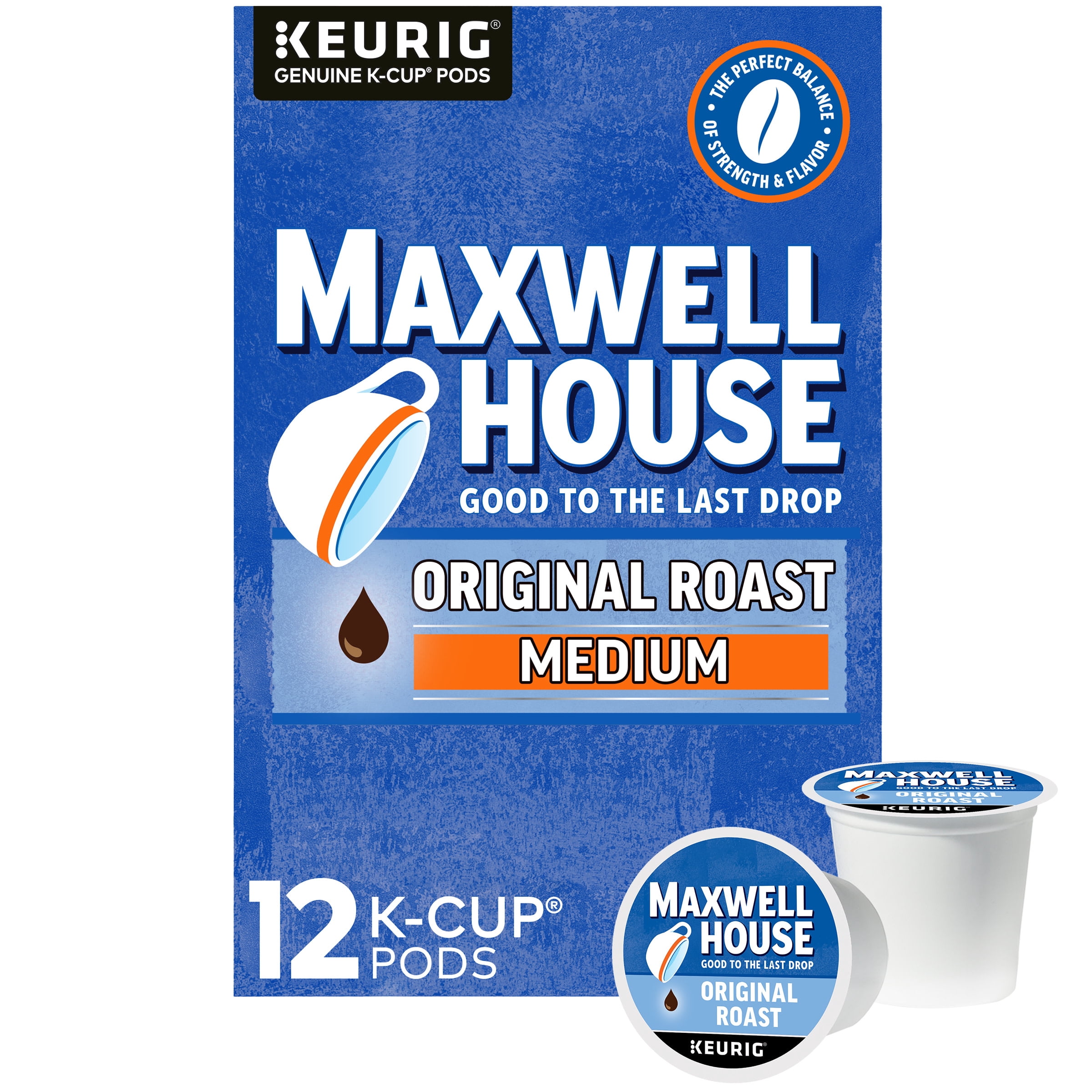 Maxwell House Original Roast K-Cup Coffee Pods 12 count Box