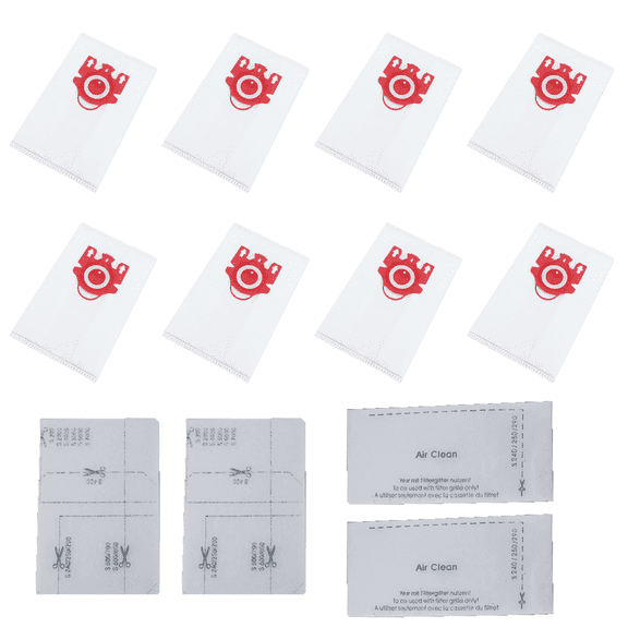 HIBIBUD 12Pcs Vacuum Bags Compatible with Miele 3DFJMCompleteC2 3.5L Vacuum Cleaner Filter Bags for Miele Vacuum Cleaner 4-Layer Filtration System 3.5L Capacity,Parts