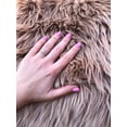 thumbnail image 3 of Soho Luxurious Faux Sheepskin Square Shape Camel Shag Area Rug, 3 of 5